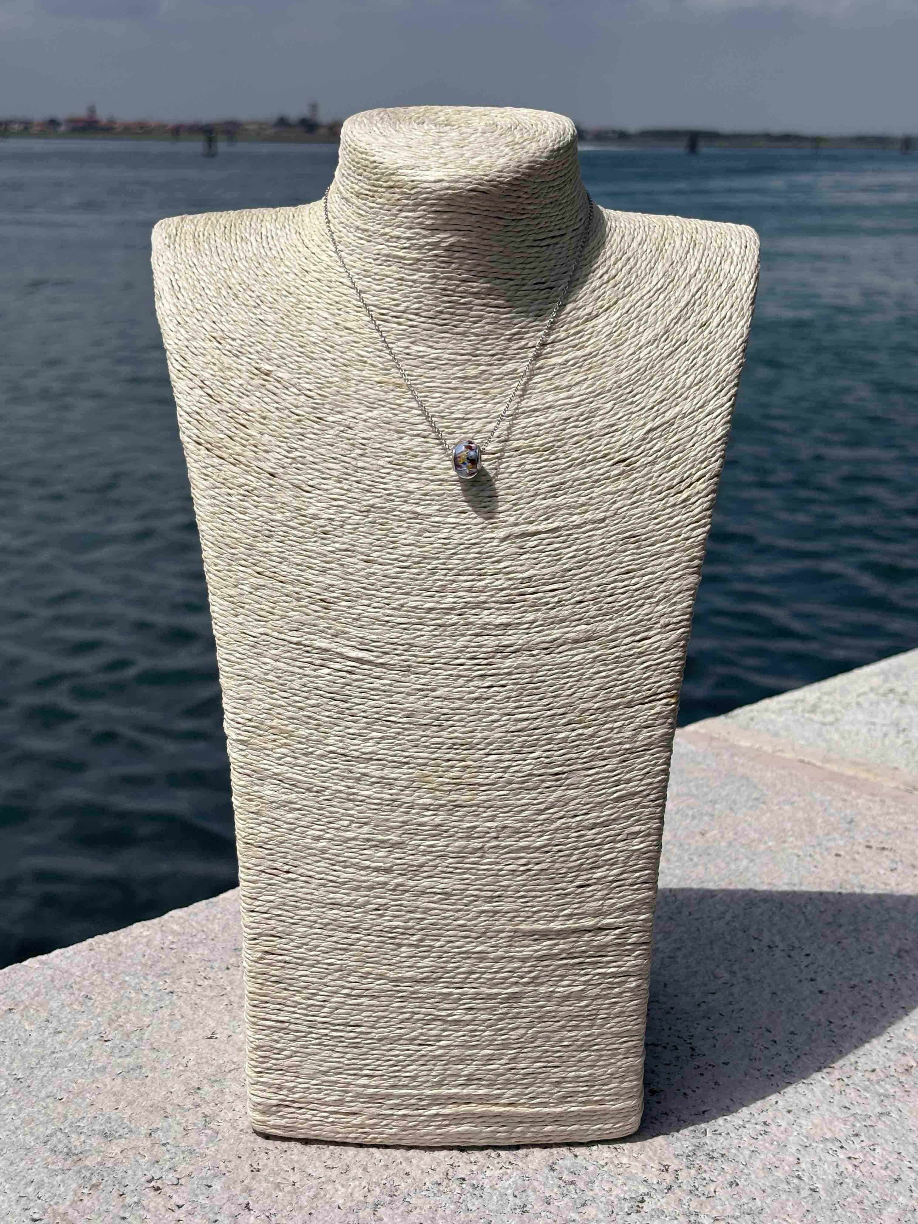 Charm in vetro di Murano e Argento 925 - multicolore
