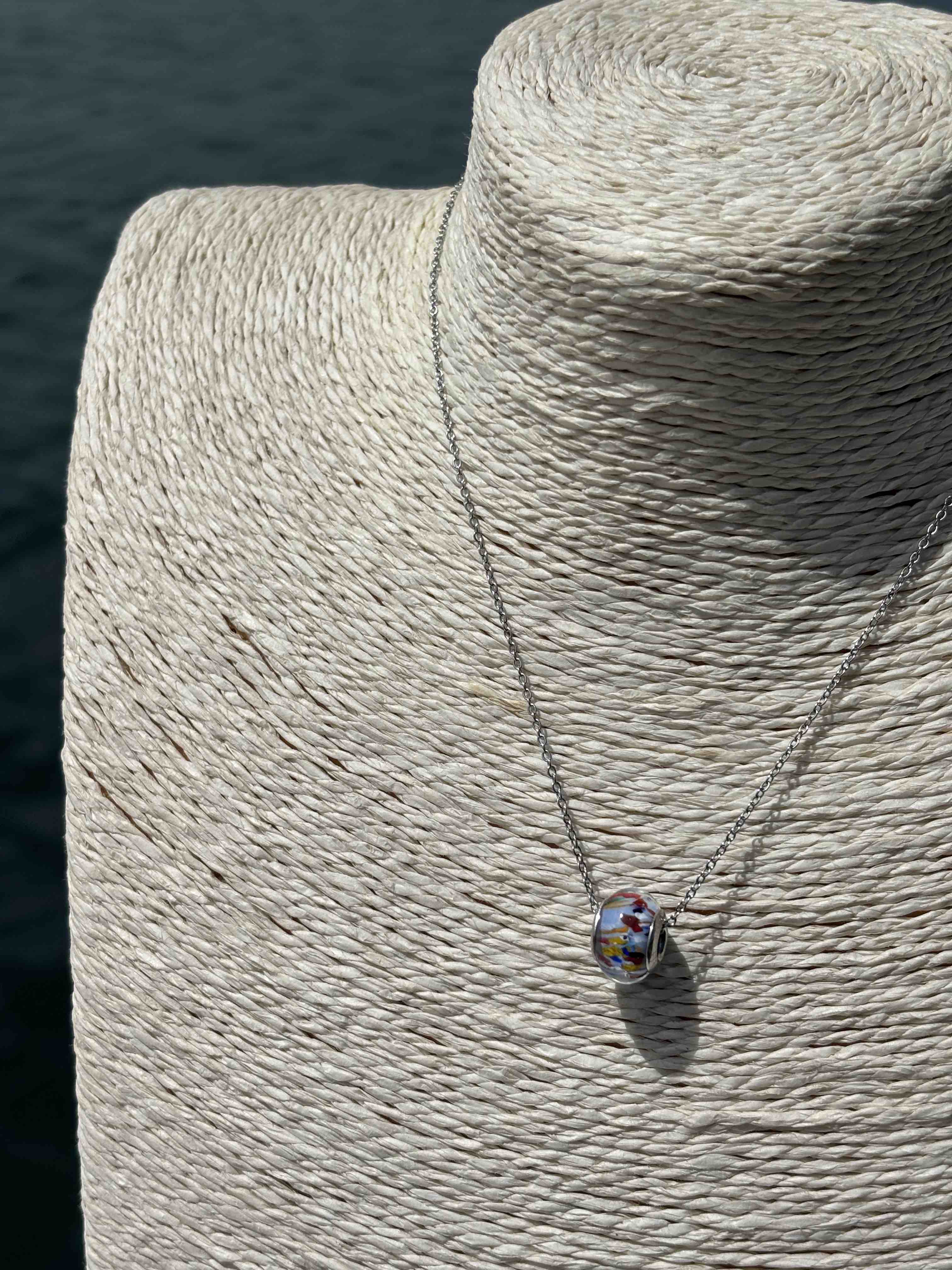 Charm in vetro di Murano e Argento 925 - multicolore