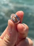 Charm in vetro di Murano e Argento 925 - color argento e avventurina