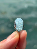 Charm in vetro di Murano e Argento 925 - color acqua marina
