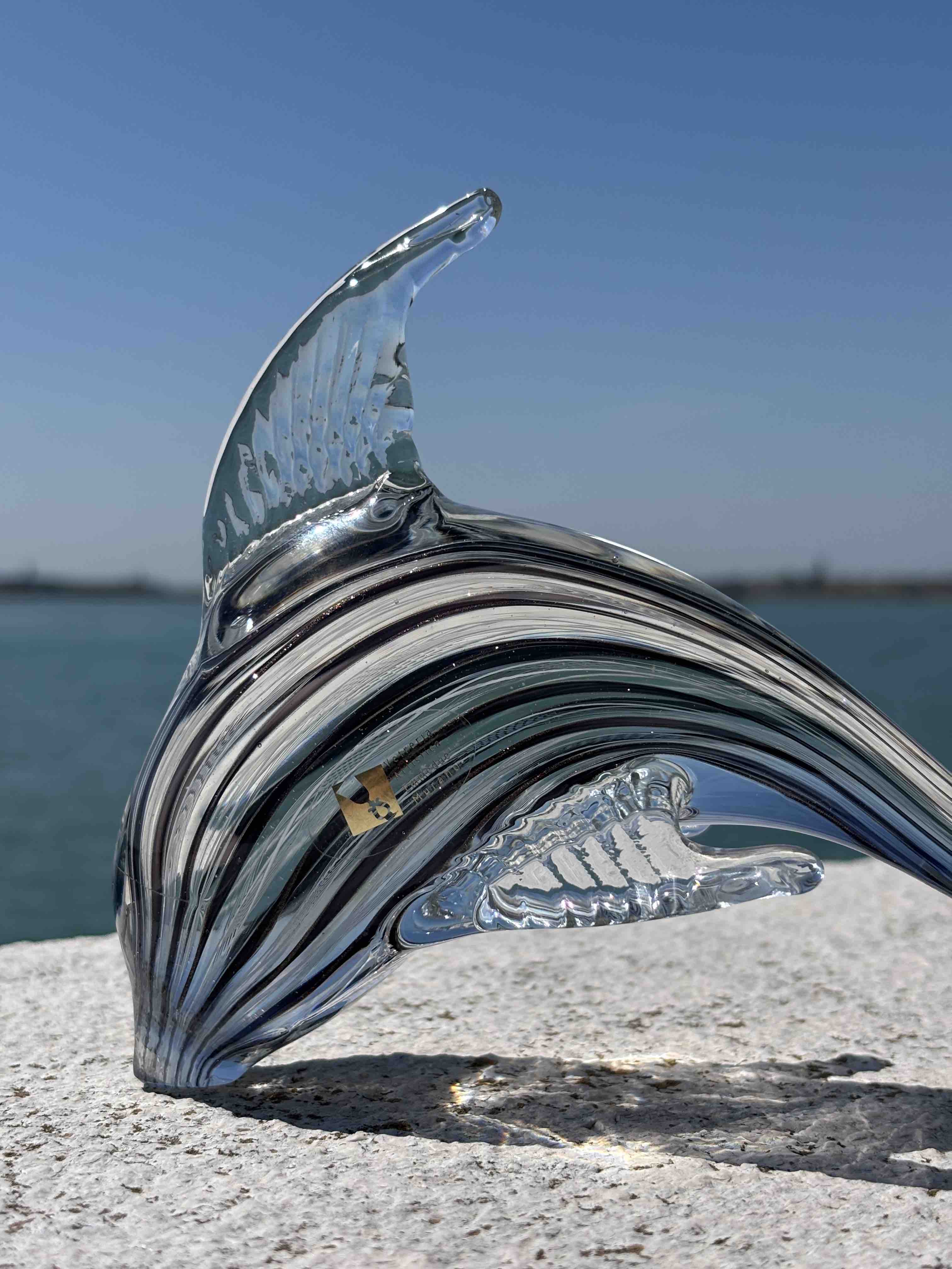 Delfino in autentico vetro di Murano