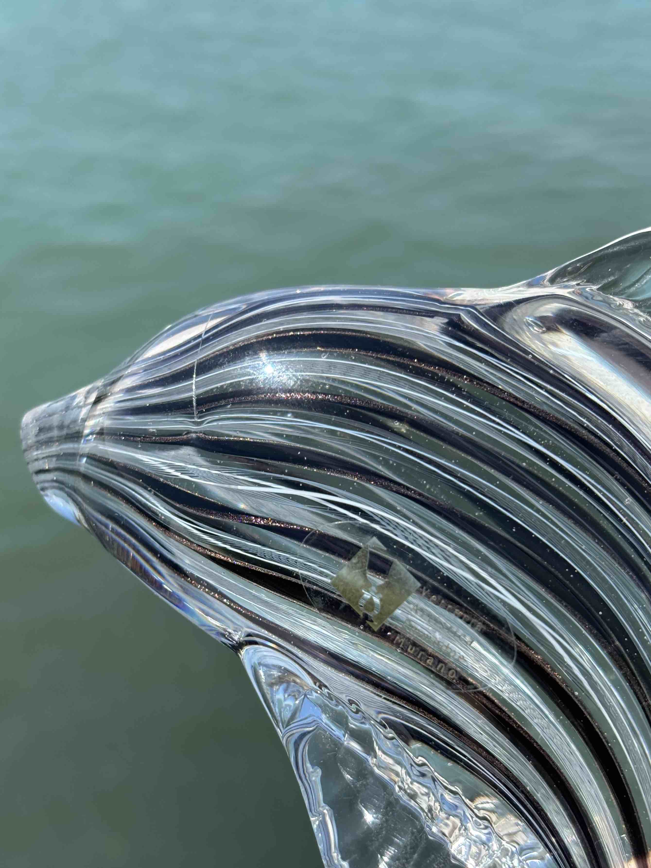 Delfino in autentico vetro di Murano