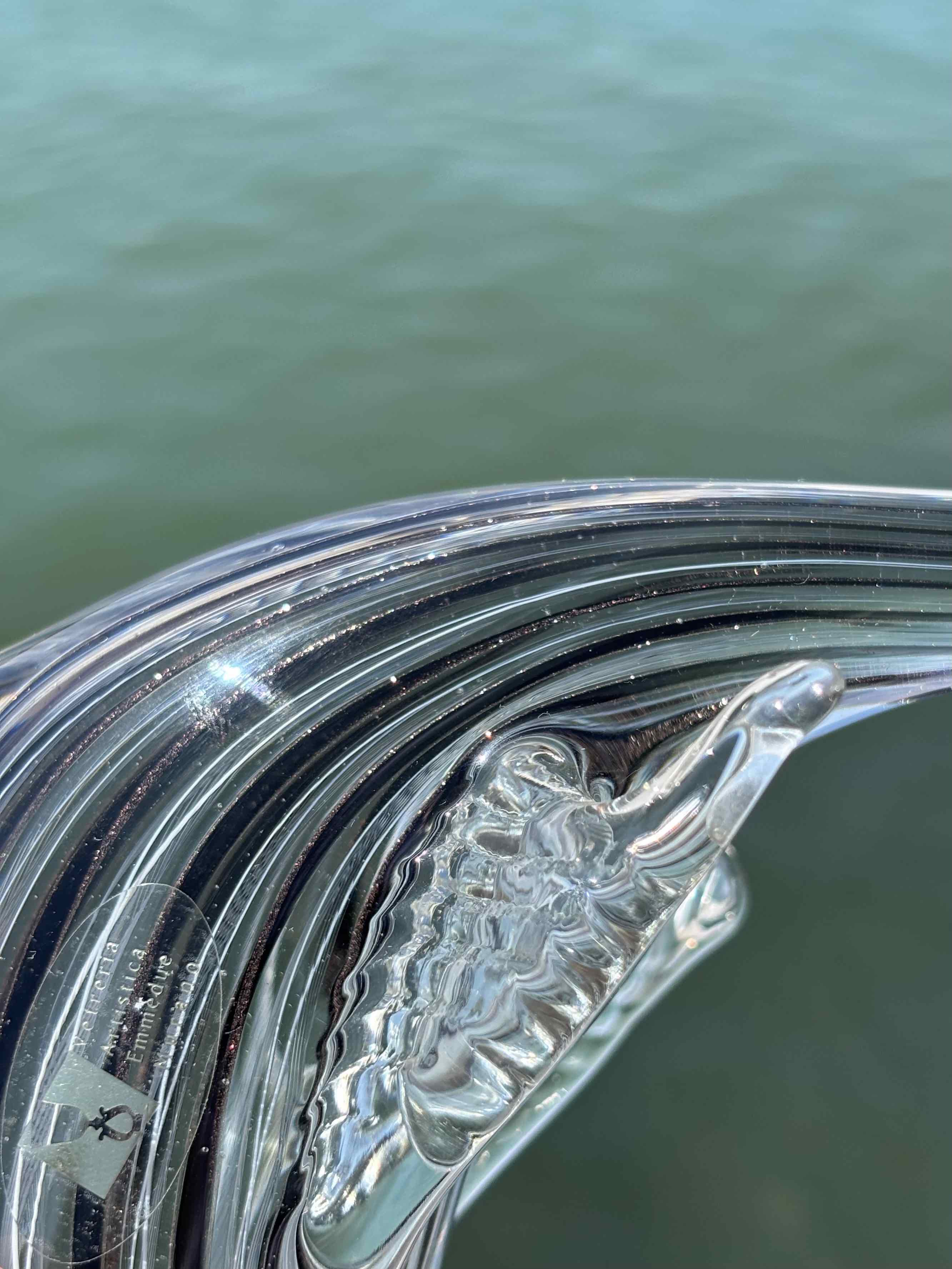 Delfino in autentico vetro di Murano