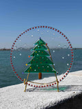 Piatto in vetro di Murano con decorazione Natalizia