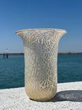 Vaso in autentico vetro di Murano con foglia d'oro
