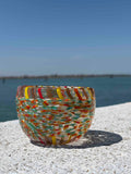 Ciotola in autentico vetro di Murano multicolore
