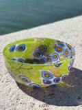 Ciotola in autentico vetro di Murano verde e blu