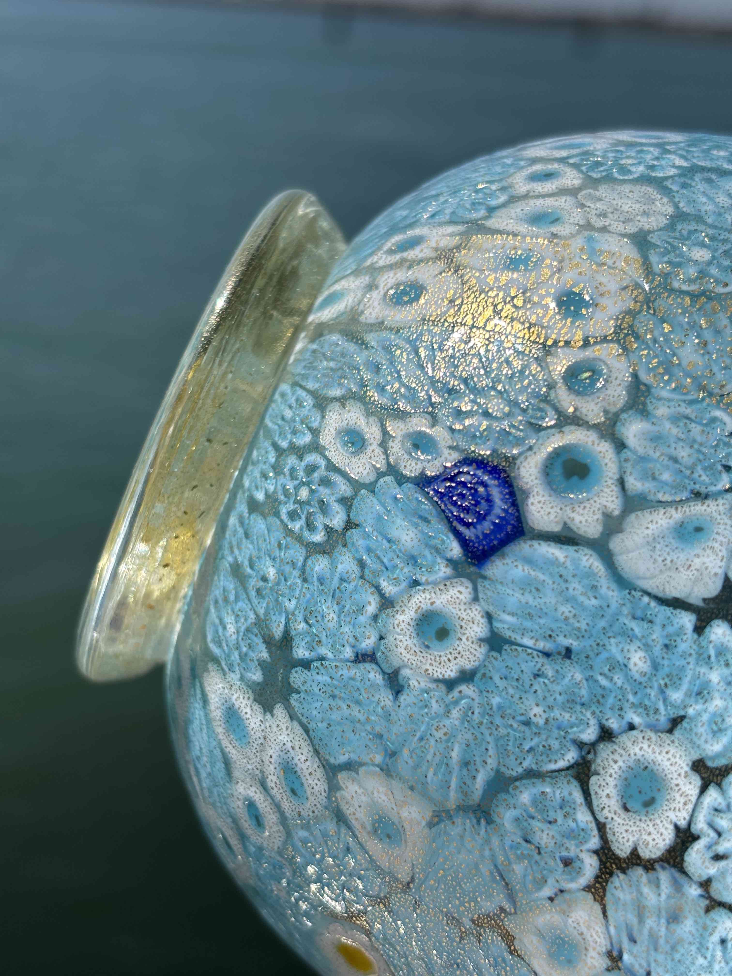 Ciotola in autentico vetro di Murano turchese